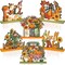 6 Pcs Fall Decor for Home Fall Table Decorations Thanksgiving Signs Centerpieces(Rustic)